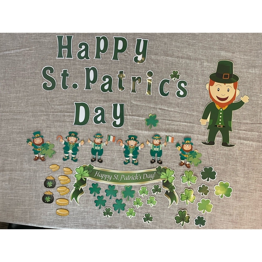 Vtg St Patrick's Day Garage‎ Magnets and Window Clings